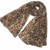 Discount * Leo Printed Viscose Scarf - Camel Antal