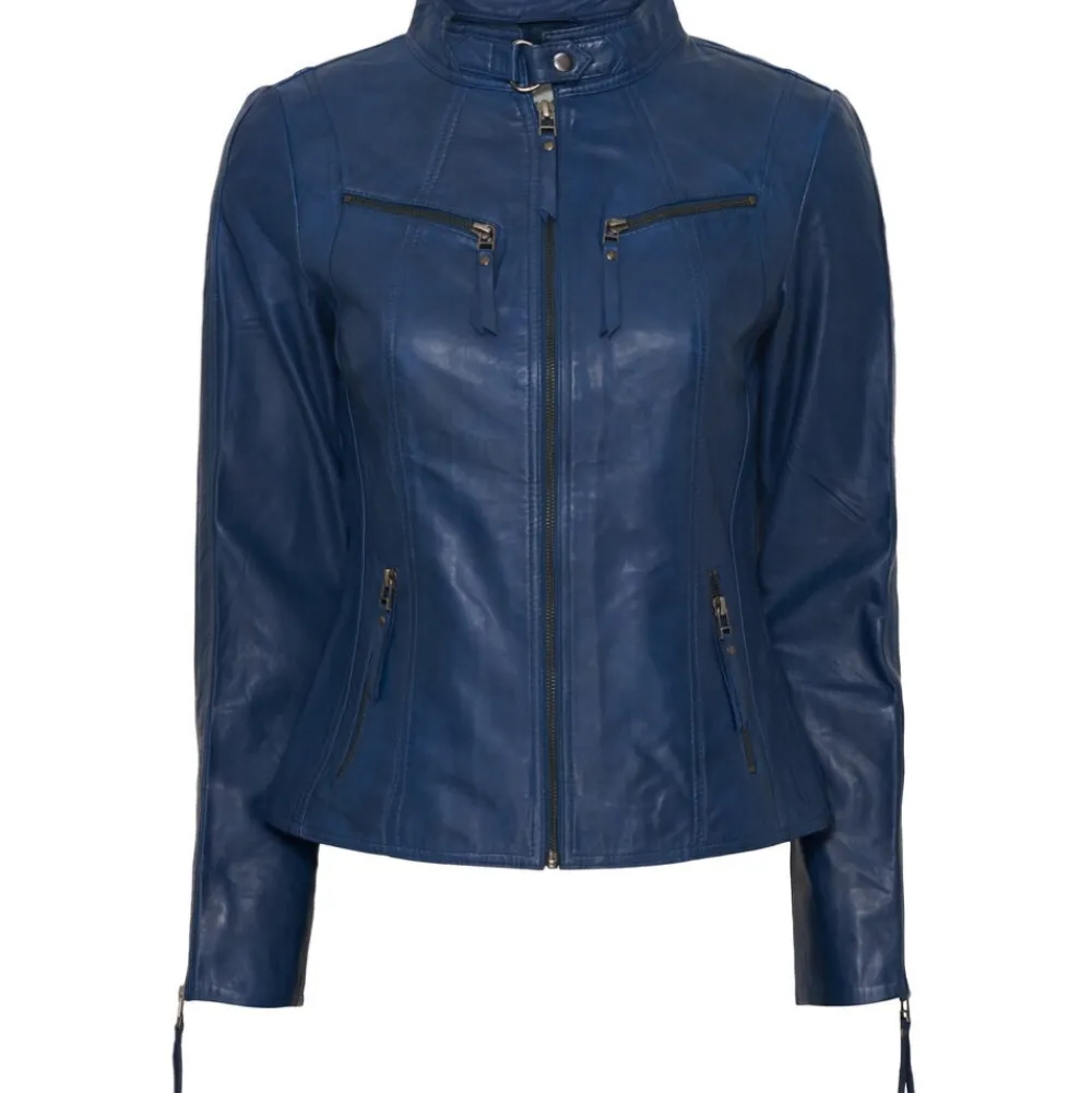 Fashion Butterfly Cph Butterfly Biker Jacket - Twillight Blue Antal