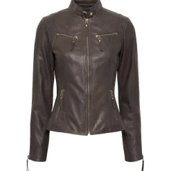 Fashion Butterfly Cph Butterfly Biker Jacket - Warm Gray W. Light Gold Antal