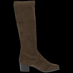 Shop Caprice Stretch Long Boot - Khaki Antal