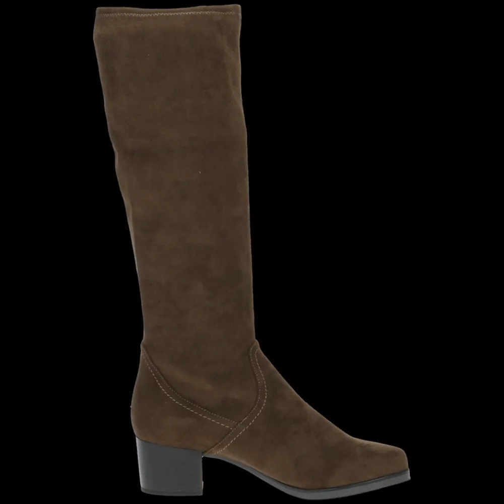 Shop Caprice Stretch Long Boot - Khaki Antal