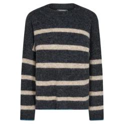 Sale Co'Couture Cozy Stripe Turtleneck - Antracit Antal