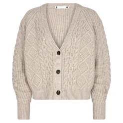 Outlet Co'Couture New Row Cable Cardigan Knit - Champagne Antal