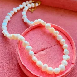 Clearance frkwolff Jewelry Big Pearl Necklace - Gold Antal