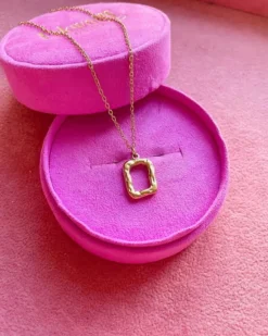 Online frkwolff Jewelry Big Square Necklace - Gold Antal