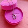Shop frkwolff Jewelry Big Square Necklace - Silver Antal