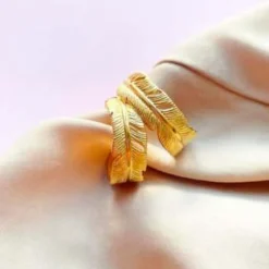 Online frkwolff Jewelry Leafy Hoops - Gold Antal