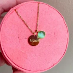 Best frkwolff Jewelry Mini Moon Mor Necklace - Green/Gold Antal