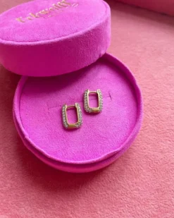Hot frkwolff Jewelry Square Shine Earring - Gold Antal