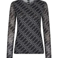 Fashion Hype The Detail Mesh Blouse - Black/White Antal