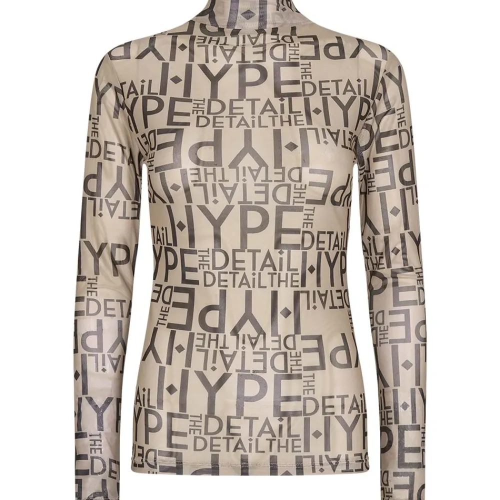 Cheap Hype The Detail Mesh Blouse - Black/Sand Antal