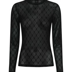 Clearance Hype The Detail Mesh Blouse - Black Antal