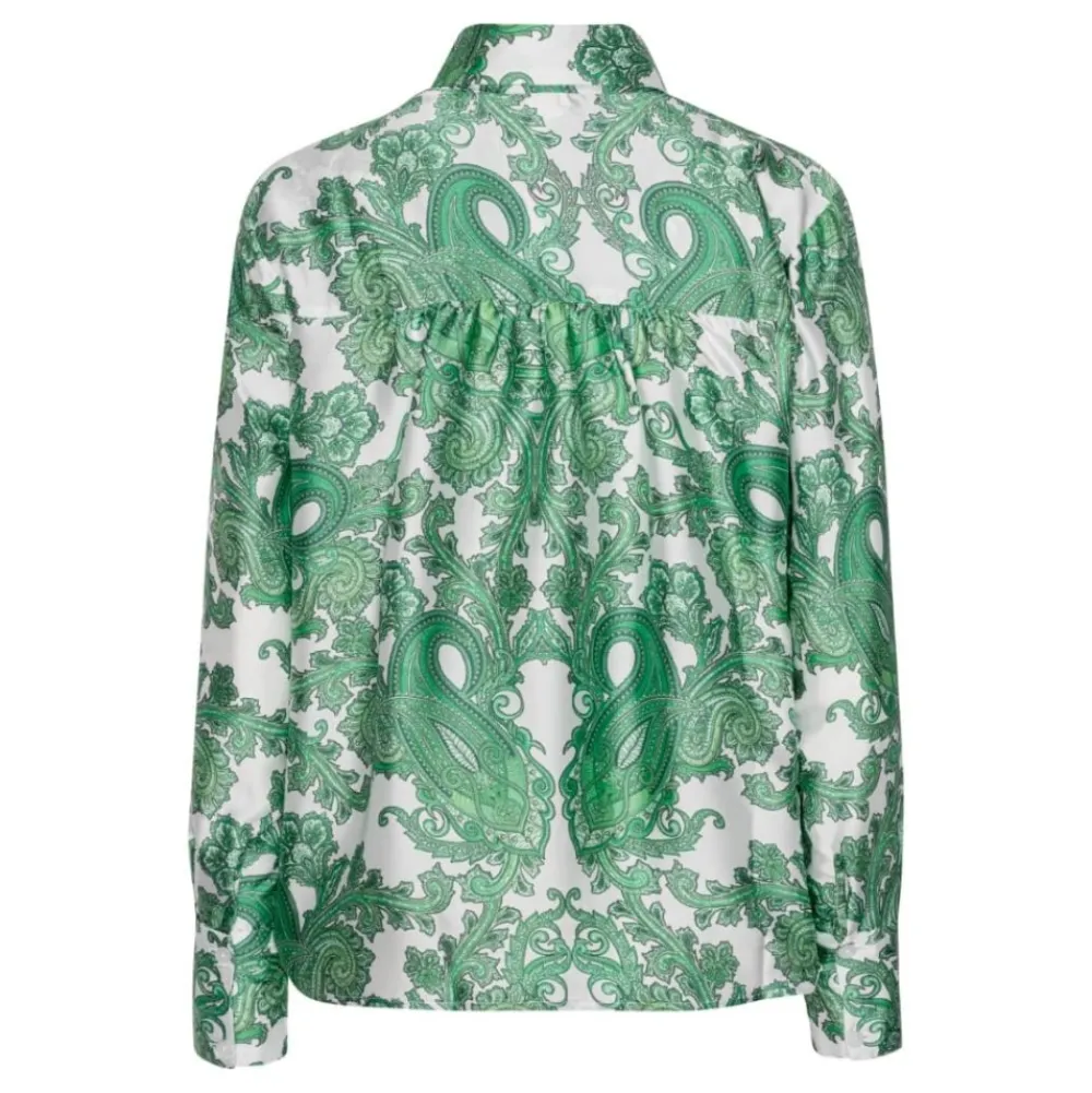 Discount Karmamia Augusta Shirt - Paloma Paisley Green (Kun I Haderslev Og Online) Antal