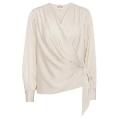 Cheap Karmamia Ines Blouse - Ivory (Kun I Haderslev Og Online) Antal