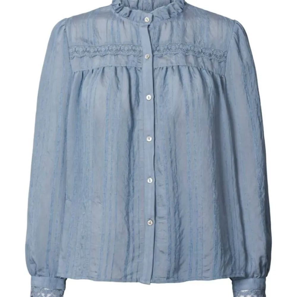 Clearance Lollys Laundry Airlie Shirt - Dusty Blue Antal