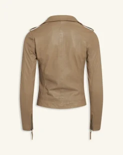 Best Sale Love & Divine Love & Divine Love313 Leather Jacket - Sand Antal