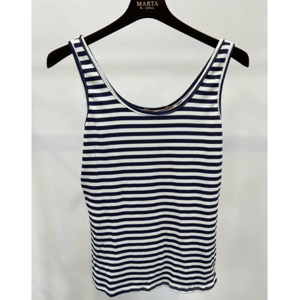 New Marta Du Chateau Gabriella Top - Navy/White Antal