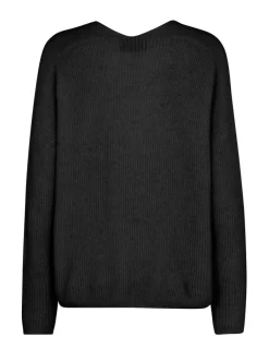 Online Mos Mosh Thora V-Neck Knit - Black Antal