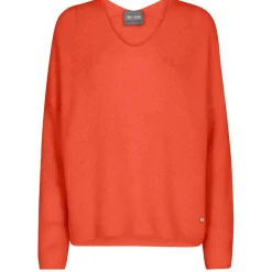 New Mos Mosh Thora V-Neck Knit - Burnt Ochre Antal