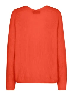 New Mos Mosh Thora V-Neck Knit - Burnt Ochre Antal