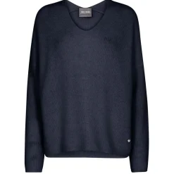 Store Mos Mosh Thora V-Neck Knit - Salute Navy Antal