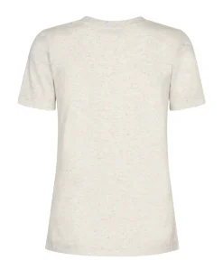 New Mos Mosh Ziva V-Ss Melange Tee - Birch Antal