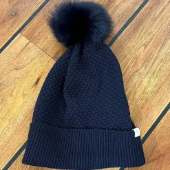 Store MP Denmark Chunky Oslo Beanie W Fox - Navy Antal