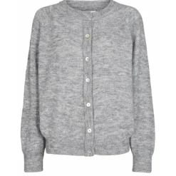 Discount Nümph Numph Riette Cardigan - Medium Grey Melange Antal