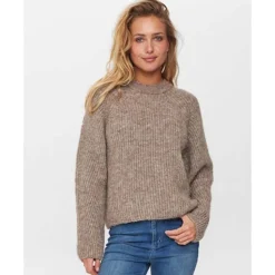 Clearance Nümph Numph Zindi Pullover - Fossil Melange Antal