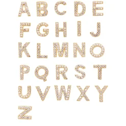 Cheap Pico Alphabet Crystal Stud - Guld Antal