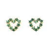 Online Pico Caeur Crystal Stud - Forest Antal