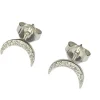 New Pico Luna Chrystal Studs - Silver Antal