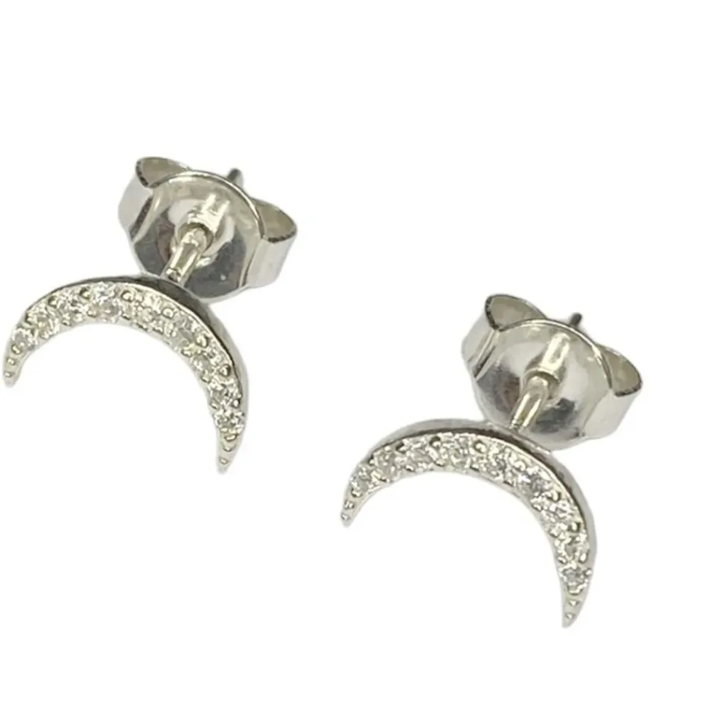 New Pico Luna Chrystal Studs - Silver Antal