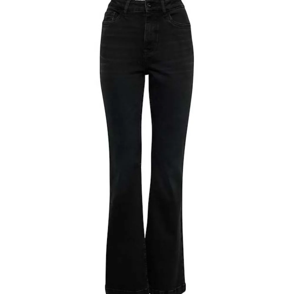 Flash Sale Pulz Becca Uhw Jeans Full Lenght - Black Denim Antal