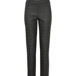 Discount Pulz Bindy Hw Check Pants Ankle Length - Dark Grey Check Antal