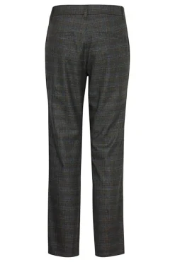 Discount Pulz Bindy Hw Check Pants Ankle Length - Dark Grey Check Antal