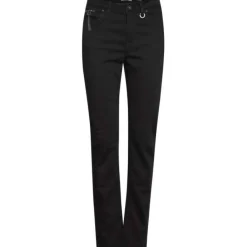 Sale Pulz Emma Straight Leg Stay Black Jeans - Black Denim Antal