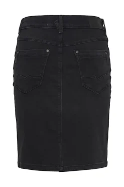 Discount Pulz Karolina Hw Skirt - Black Denim Antal