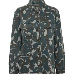 Discount Pulz Lian Jacket - Blue/Black Camo Antal