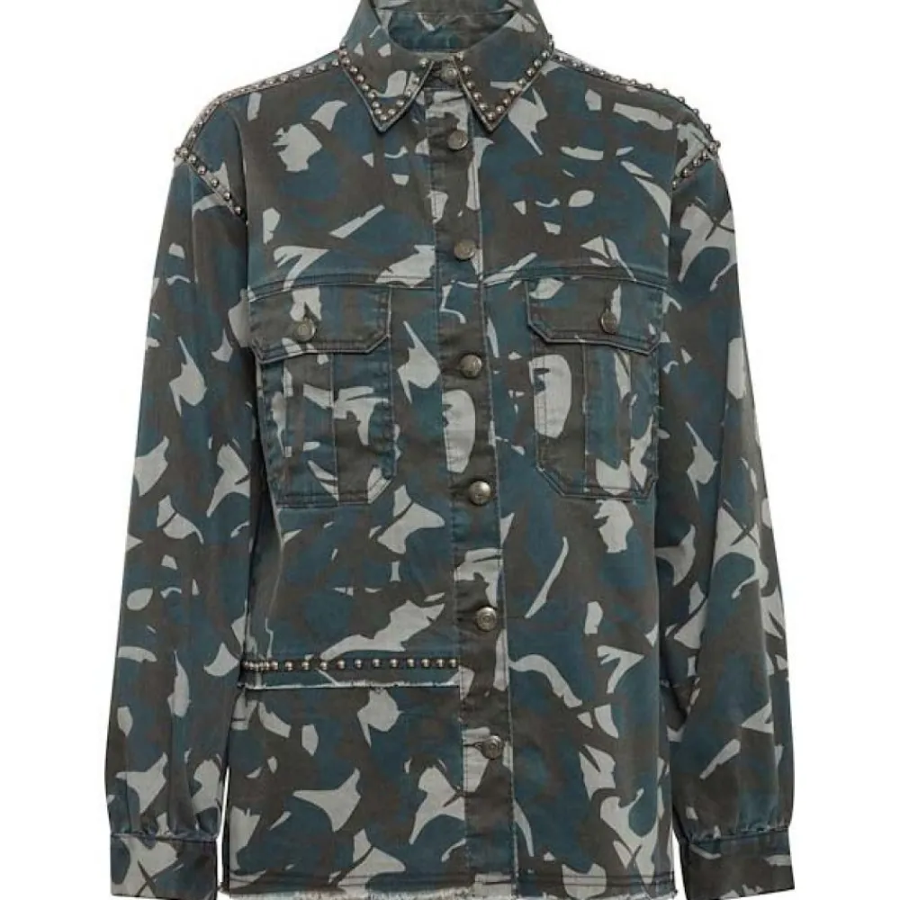 Discount Pulz Lian Jacket - Blue/Black Camo Antal