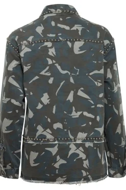 Discount Pulz Lian Jacket - Blue/Black Camo Antal