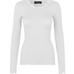 Sale Rosemunde Babette Silk T-Shirt Ls W - New White Antal