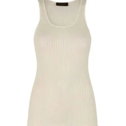 Clearance Rosemunde Silk Tank Top - Ivory Antal