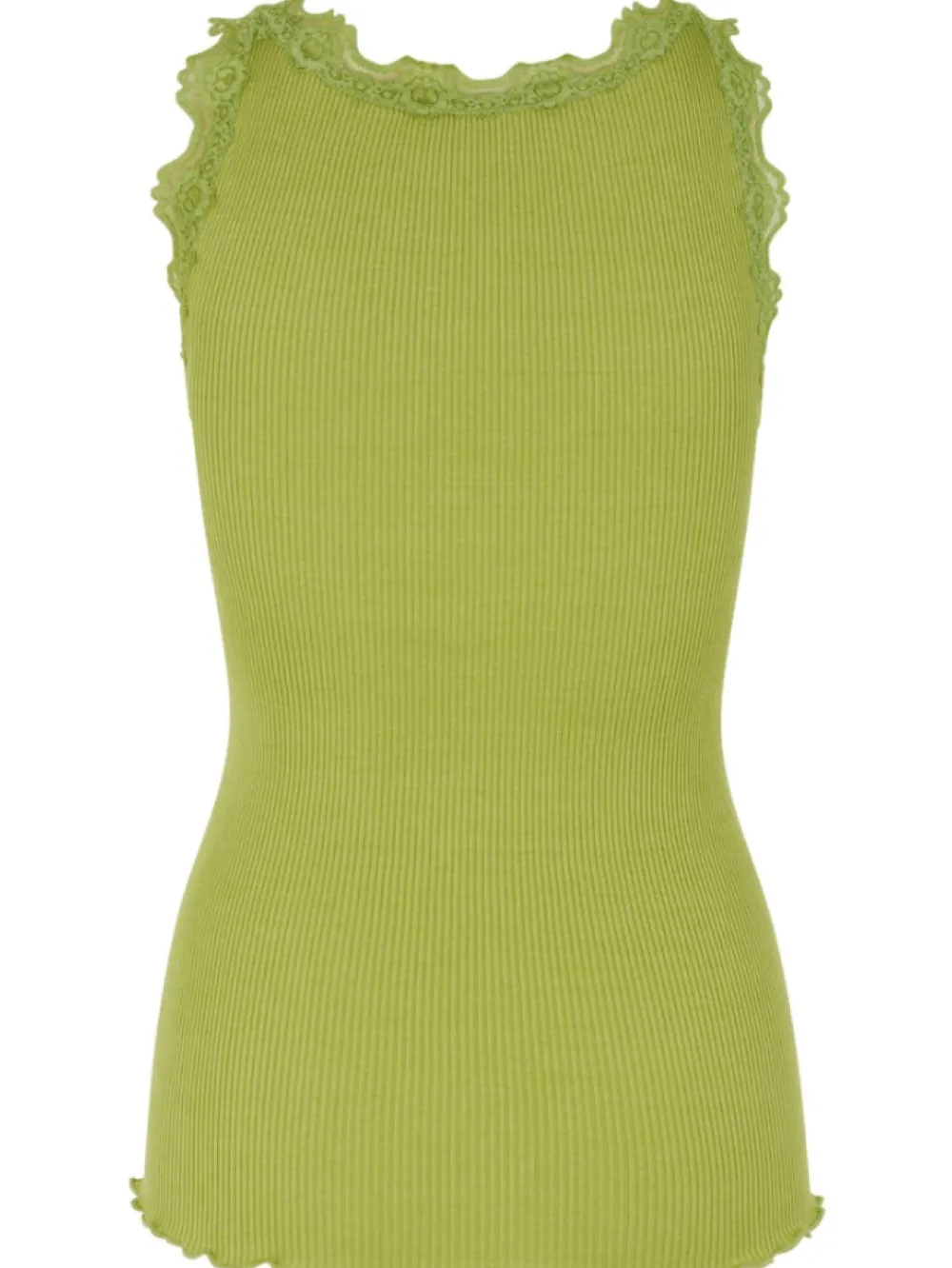 Cheap Rosemunde Silk Top Regular W/Vintage Lace - Avokado Green Antal