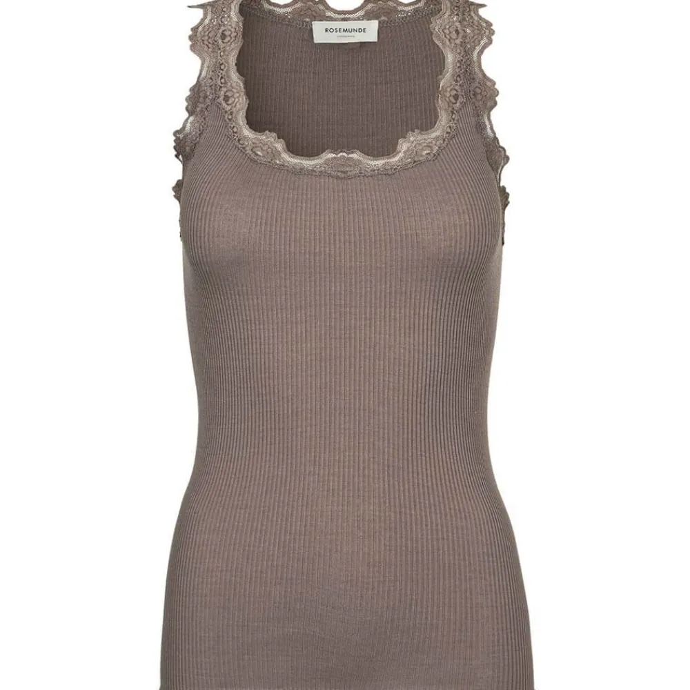 New Rosemunde Silk Top Regular W/Vintage Lace - Falcon Antal