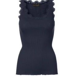 Hot Rosemunde Silk Top Regular W/Vintage - Navy Antal