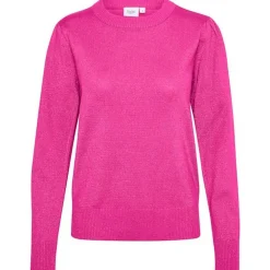 Sale Saint Tropez Kila Ls Shimmer Pullover - Fuchsia Fedora Antal