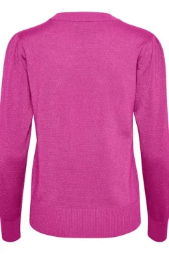 Sale Saint Tropez Kila Ls Shimmer Pullover - Fuchsia Fedora Antal