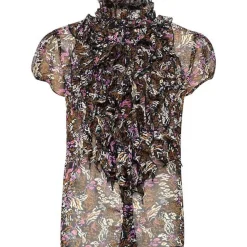 Cheap Saint Tropez Lilja Crinkle Ss Shirt - Night Sky Animal Antal