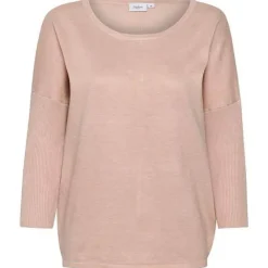 Fashion Saint Tropez Mila R-Neck Pullover - Ash Rose Melange Antal